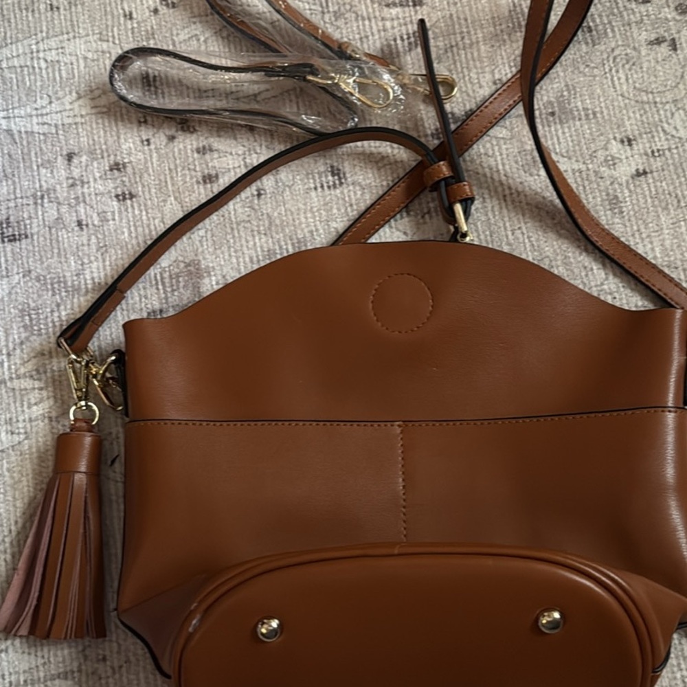 Brown Leather Crossbody Bag